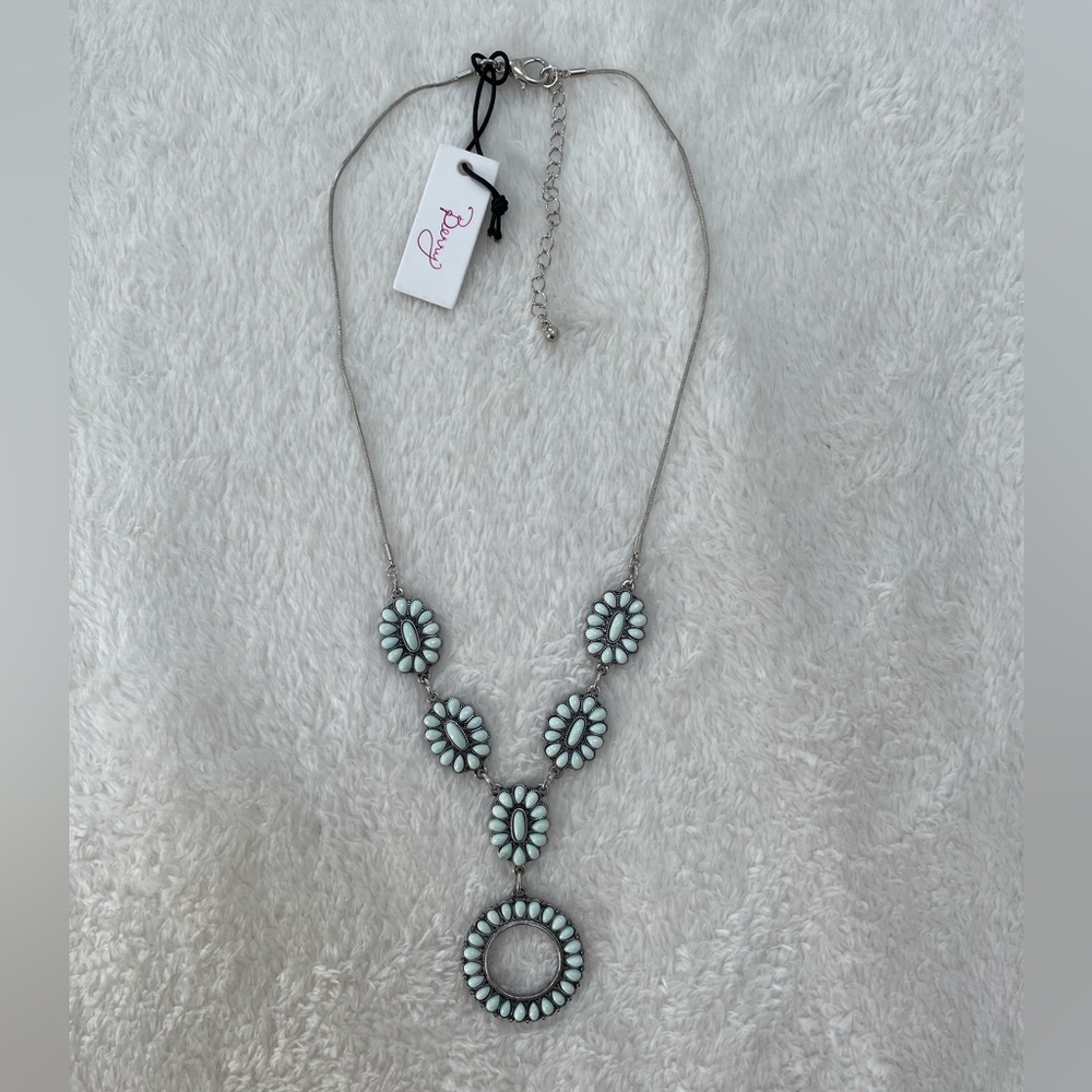 Berry Jewelry Light Blue Statement Necklace